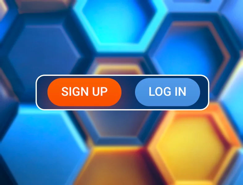 Login and account registration button
