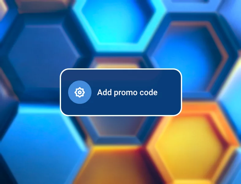 Open the section for entering a promo code