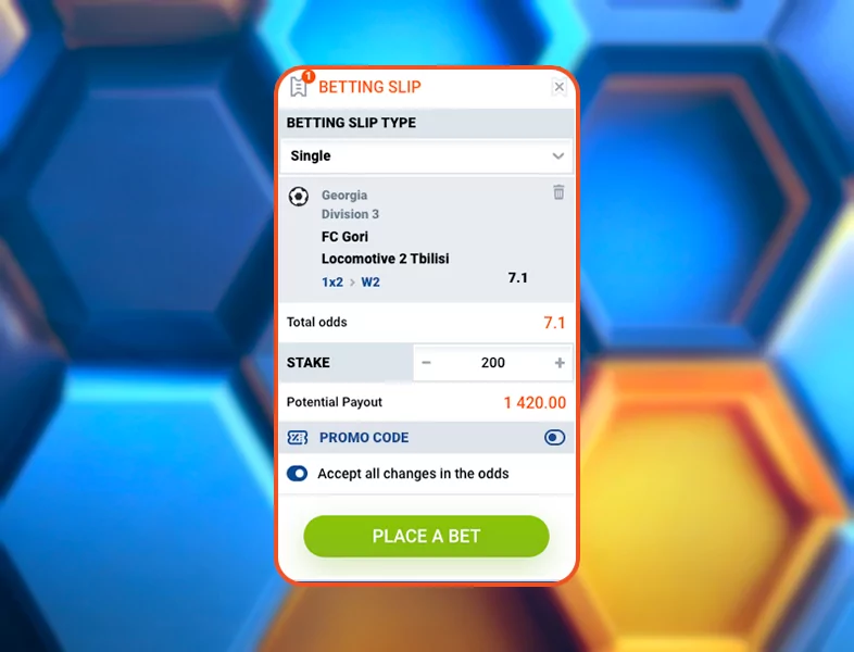 Place a bet Mostbet