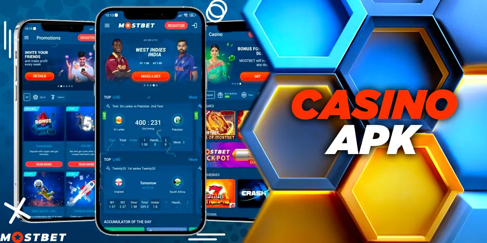 Playing casino games in MostBet apk