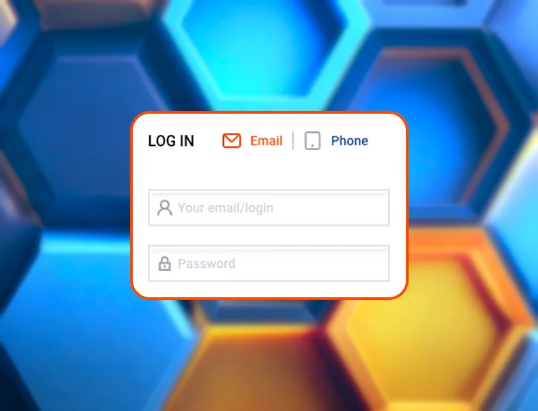 Entering login details
