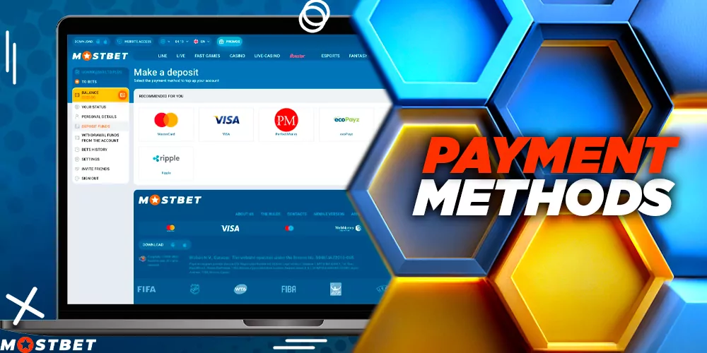 Methods of payment on the Mostbet website