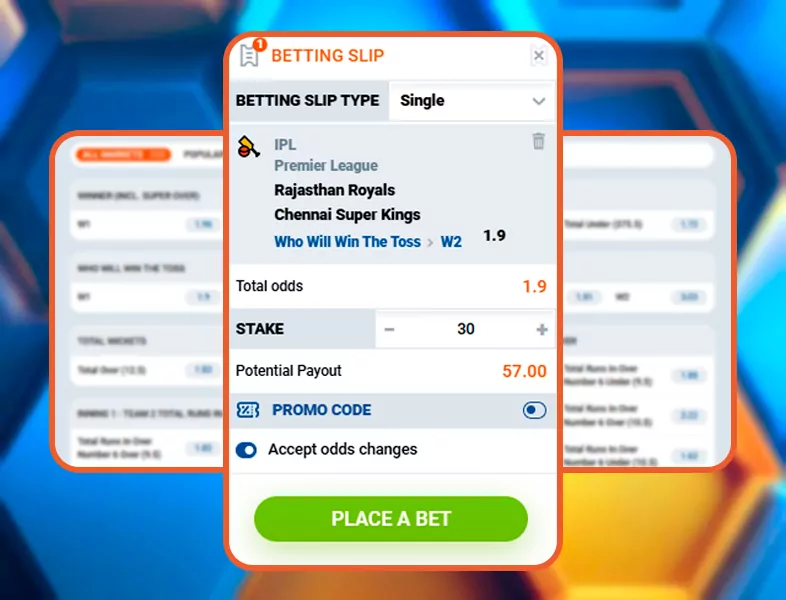 Place a bet on your team.