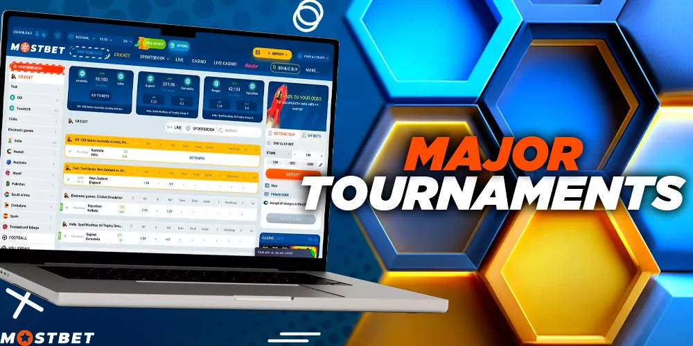 The most popular cricket tournaments at Mostbet Casino.